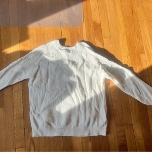 Hollister Off-White Textured Crewneck Sweater